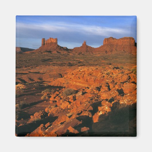VS, Utah, Monument Valley. Licht bij zonsondergang Magneet (Voorkant)