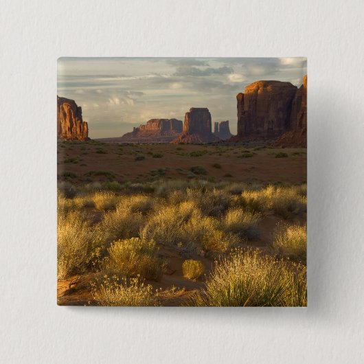 VS, Utah, Monument Valley National Park. Vierkante Button 5,1 Cm (Voorkant)