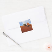 VS, Utah, Monument Valley. Wind creëert Vierkante Sticker (Envelop)
