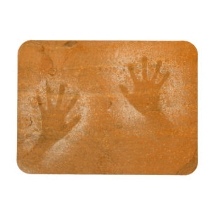 VS, Utah, Pictogram handafdrukken op zandsteen, Magneet