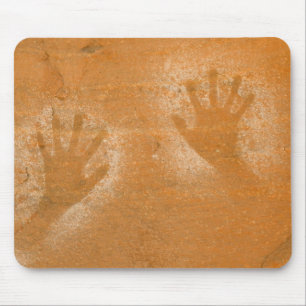 VS, Utah, Pictogram handafdrukken op zandsteen, Muismat