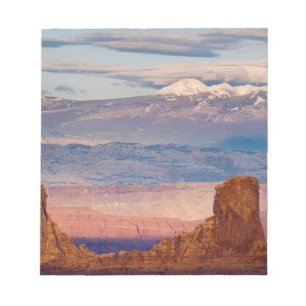 VS, Utah. Schitterend uitzicht op La Sal Mountains Notitieblok