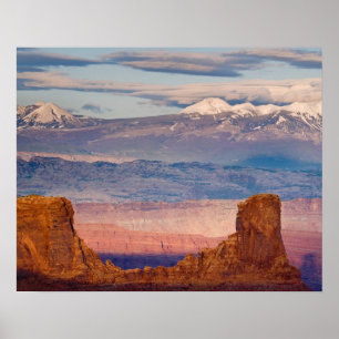 VS, Utah. Schitterend uitzicht op La Sal Mountains Poster