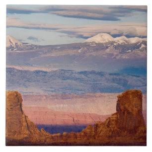 VS, Utah. Schitterend uitzicht op La Sal Mountains Tegeltje