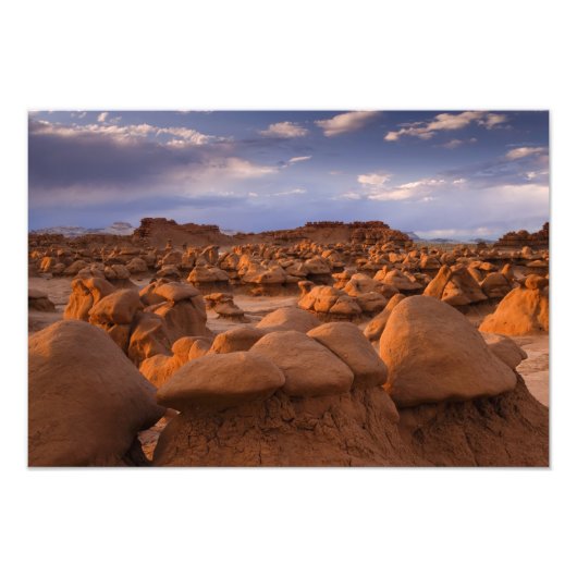 VS; Utah. Uitzicht op Goblin Valley State Park bij Foto Afdruk (Voorkant)