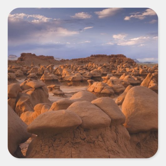 VS; Utah. Uitzicht op Goblin Valley State Park bij Vierkante Sticker (Voorkant)
