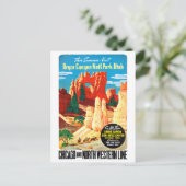 VS Utah Vintage Travel Poster teruggezet Briefkaart (Staand voorkant)