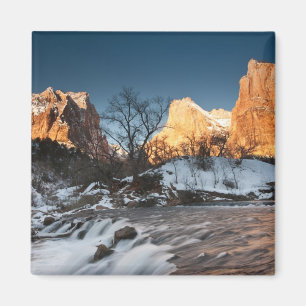 VS, Utah, Zion National Park. Bergzonneopgang Magneet