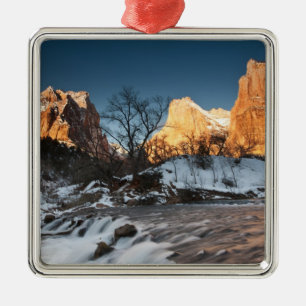 VS, Utah, Zion National Park. Bergzonsopgang Metalen Ornament