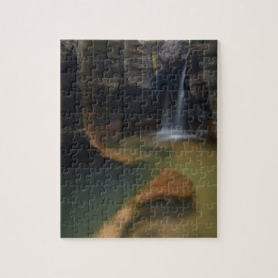 VS, Utah, Zion National Park. Keyhole Falls in Legpuzzel