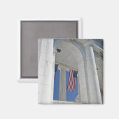 VS, VA, Arlington. Amerikaanse vlaggen hangen aan Magneet (Voorkant / Achterkant)