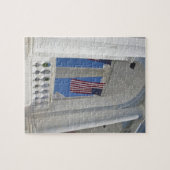 VS, VA, Arlington. Amerikaanse vlaggen hangen Legpuzzel (Horizontaal)