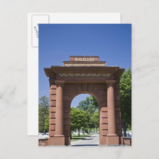 VS, VA, Arlington. McClellan Gate in Arlington Briefkaart (Voorkant / Achterkant)