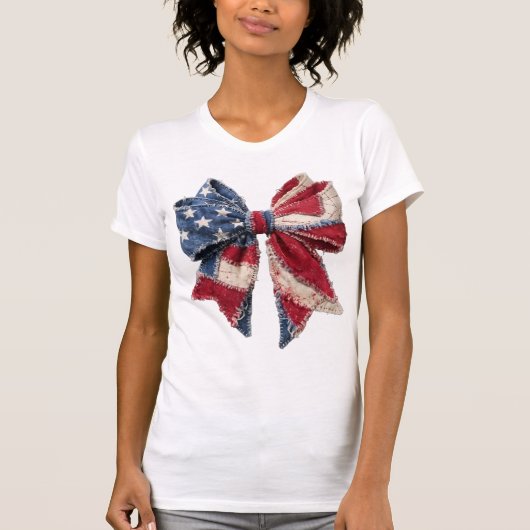 VS Valse Patchwork Boog, Amerikaanse Vlag T-shirt (Voorkant)