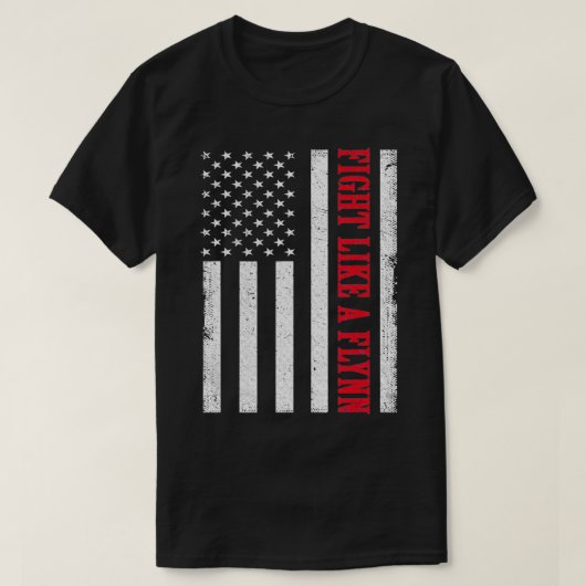  VS, vecht als een flynn Patriottische Gift T-shirt (Design voorkant)