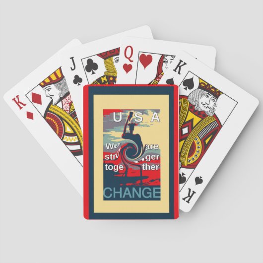 VS Verandering: Sterker Samen Eenheidsontwerp Pokerkaarten (Achterkant)