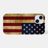 VS / vergruisde vlag iPhone 15 Case (Achterkant horizontaal)