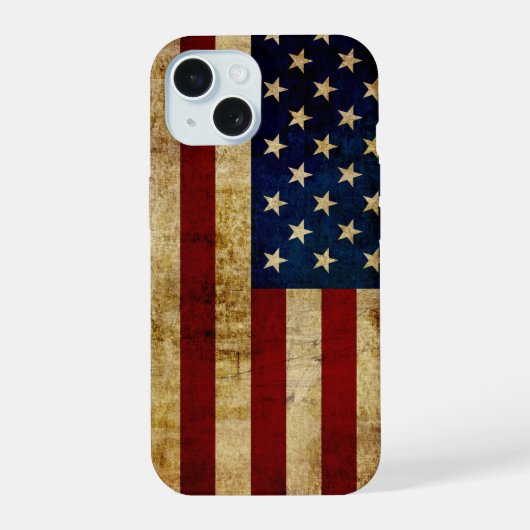VS / vergruisde vlag iPhone 15 Case (Achterkant)