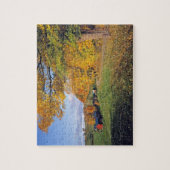 VS, Vermont, Boerderij Jenne. Herfst komt naar Jen Legpuzzel (Verticaal)
