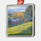 VS, Vermont, Boerderij Jenne. Roterende groene heu Metalen Ornament (Links)