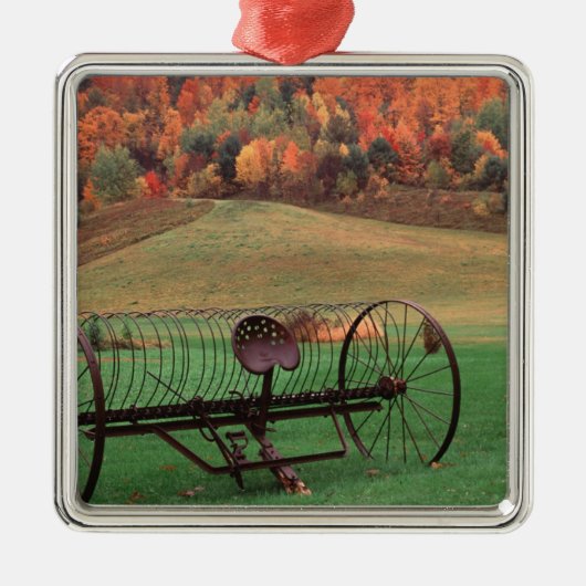 VS, Vermont, Boerderij. Metalen Ornament (Voorkant)
