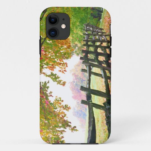 VS, Vermont. Hek onder herfstloof. Case-Mate iPhone Case (Achterkant)