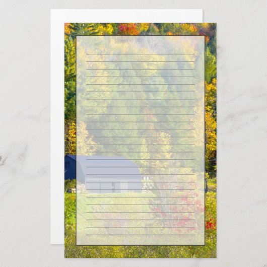 VS, Vermont. Herfst langs Highway 100. Briefpapier (Voorkant / Achterkant)