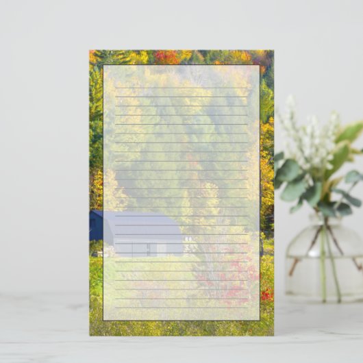 VS, Vermont. Herfst langs Highway 100. Briefpapier (Staand voorkant)