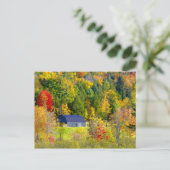 VS, Vermont. Herfstloof langs Highway 100. Briefkaart (Staand voorkant)