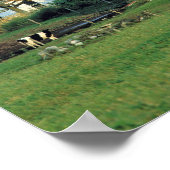 VS, Vermont, Peacham. Een rode schuur en wit Poster (Hoek)