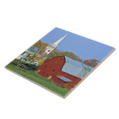 VS, Vermont, Peacham. Een rode schuur en wit Tegeltje (Zijkant)