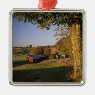 VS, Vermont, South Woodstock, Jenne Boerderij op Metalen Ornament