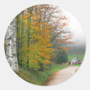VS, Vermont. Suikerhuis Nabij De Stad South Ronde Sticker