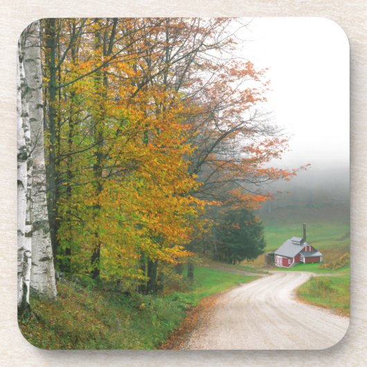 VS, Vermont. Suikerhuis nabij de stad Zuid Drankjes Onderzetter (Voorkant)