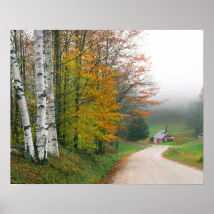 VS, Vermont. Suikerhuis nabij de stad Zuid Poster