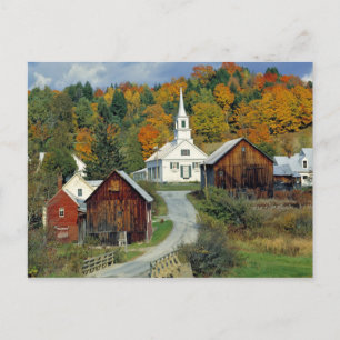 VS, Vermont, Waits River. Herfst foliage voegt toe Briefkaart