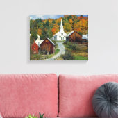 VS, Vermont, Waits River. Herfst foliage voegt toe Canvas Afdruk (Insitu (Woonkamer))