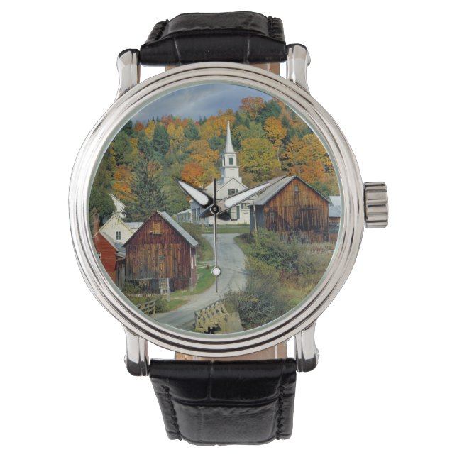 VS, Vermont, Waits River. Herfst foliage voegt toe Horloge (Voorkant)