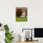 VS, Vermont, West-Arlington, Chapel in Herfst Poster (Thuiskantoor)