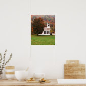 VS, Vermont, West-Arlington, Chapel in Herfst Poster (Keuken)