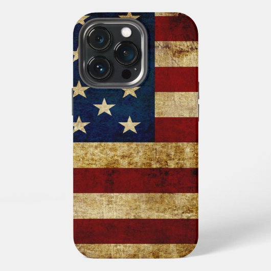 VS / Vervuilde vlag iPhone Hoesje (Achterkant)