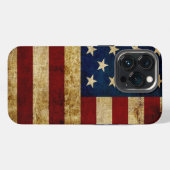 VS / Vervuilde vlag iPhone Hoesje (Achterkant horizontaal)