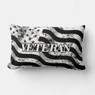 VS-veteraan - witte vintage Kussen