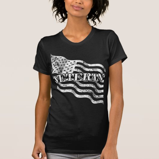 VS-veteraan - witte vintage T-shirt (Voorkant)