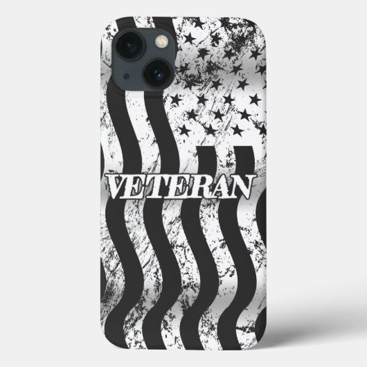 VS Veteraan - witte vintage verticale Case-Mate iPhone Case (Achterkant)