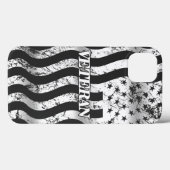 VS Veteraan - witte vintage verticale Case-Mate iPhone Case (Achterkant (horizontaal))