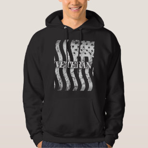 VS-veteraan - witte vintage verticale Hoodie