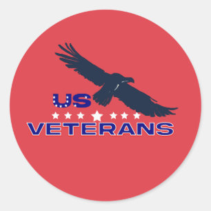 VS veteranen-rang Ronde Sticker