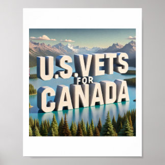 VS. veteranen staan achter Canada sticker  Poster