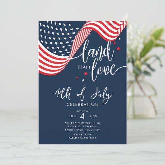 VS Viering 4 juli Feest Kaart (Staand voorkant)